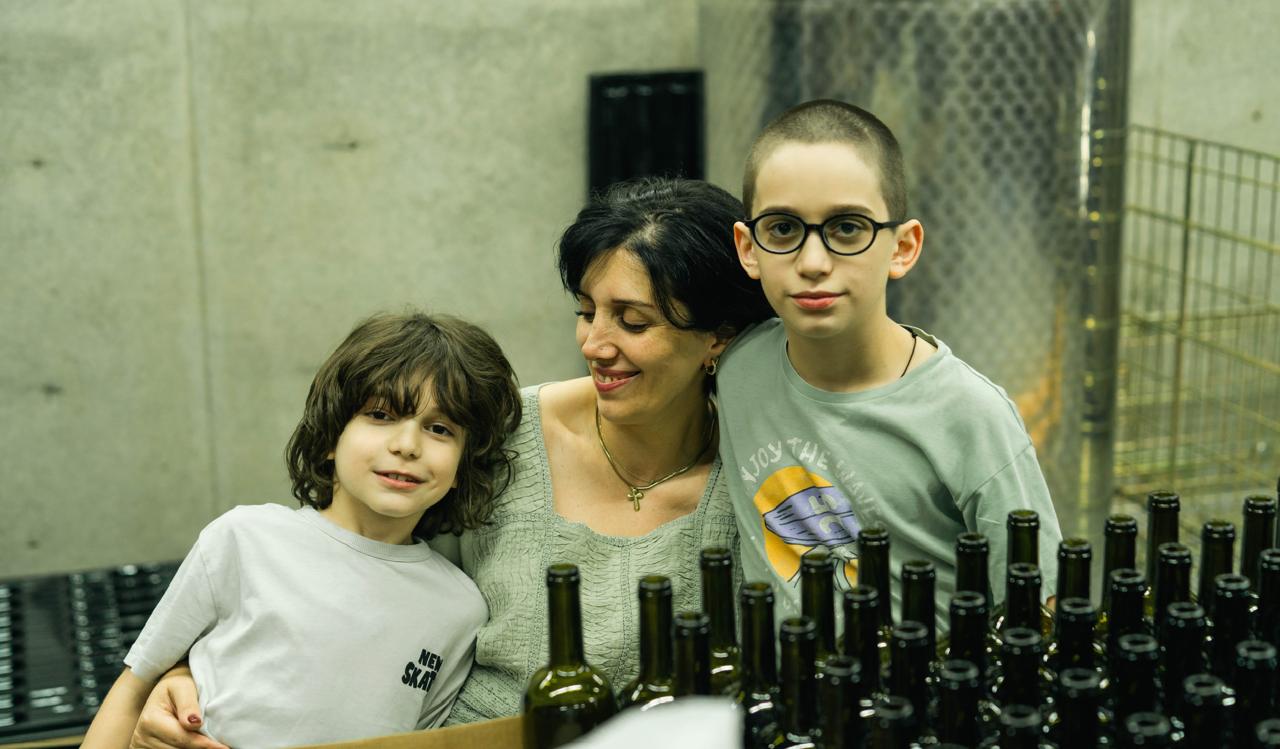 Mother and sons together at the winery